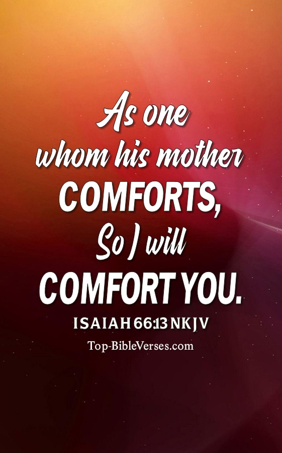 Isaiah 66:13 NKJV Christian Bible Verse Mobile Wallpaper. Top-BibleVerses.com