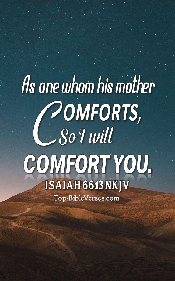 Isaiah 66:13 NKJV Christian Bible Verse Mobile Wallpaper. Top-BibleVerses.com