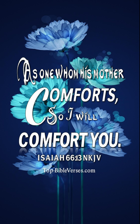 Isaiah 66:13 NKJV Christian Bible Verse Mobile Wallpaper. Top-BibleVerses.com