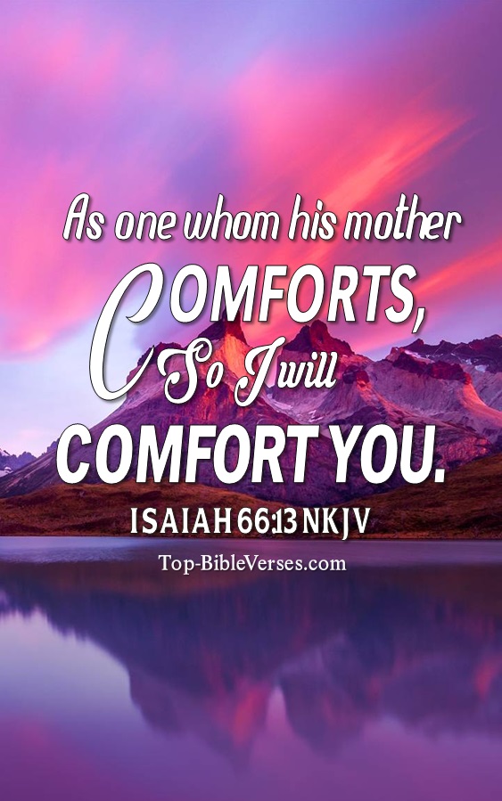 Isaiah 66:13 NKJV Christian Bible Verse Mobile Wallpaper. Top-BibleVerses.com
