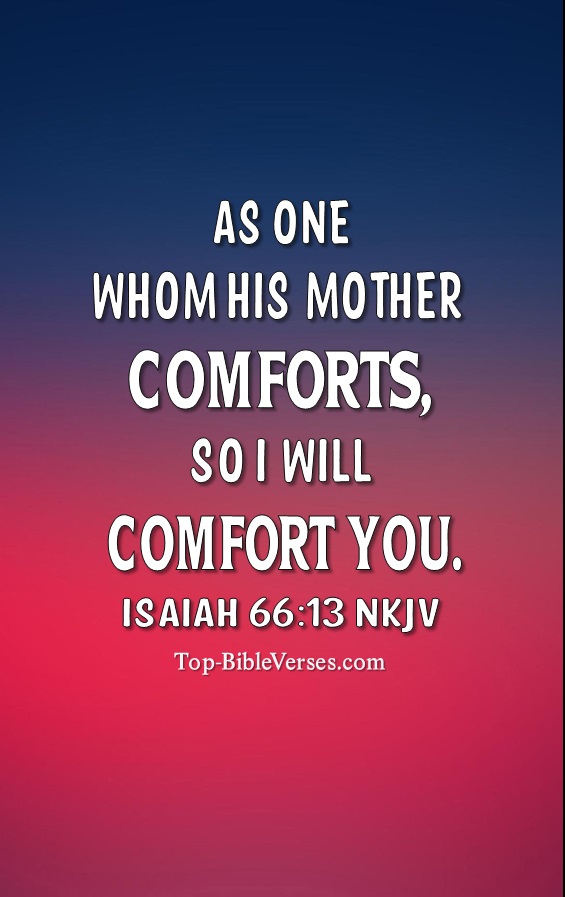 Isaiah 66:13 NKJV Christian Bible Verse Mobile Wallpaper. Top-BibleVerses.com