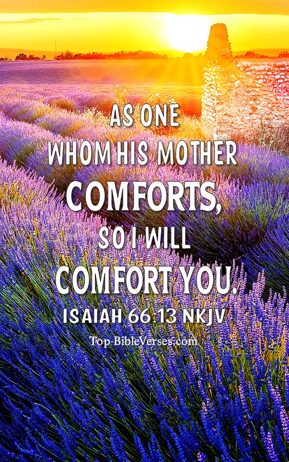 Isaiah 66:13 NKJV Christian Bible Verse Mobile Wallpaper. Top-BibleVerses.com