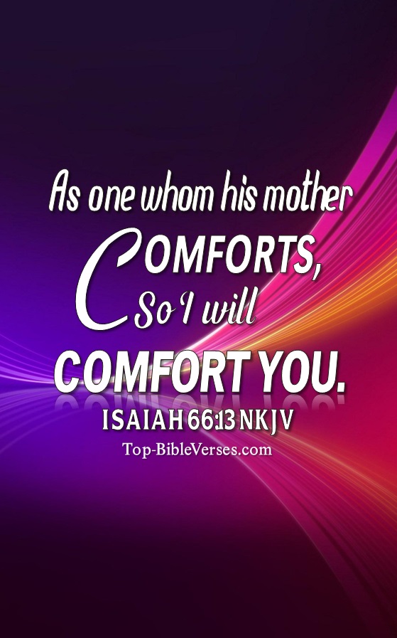 Isaiah 66:13 NKJV Christian Bible Verse Mobile Wallpaper. Top-BibleVerses.com