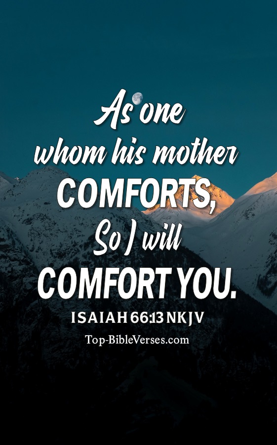 Isaiah 66:13 NKJV Christian Bible Verse Mobile Wallpaper. Top-BibleVerses.com
