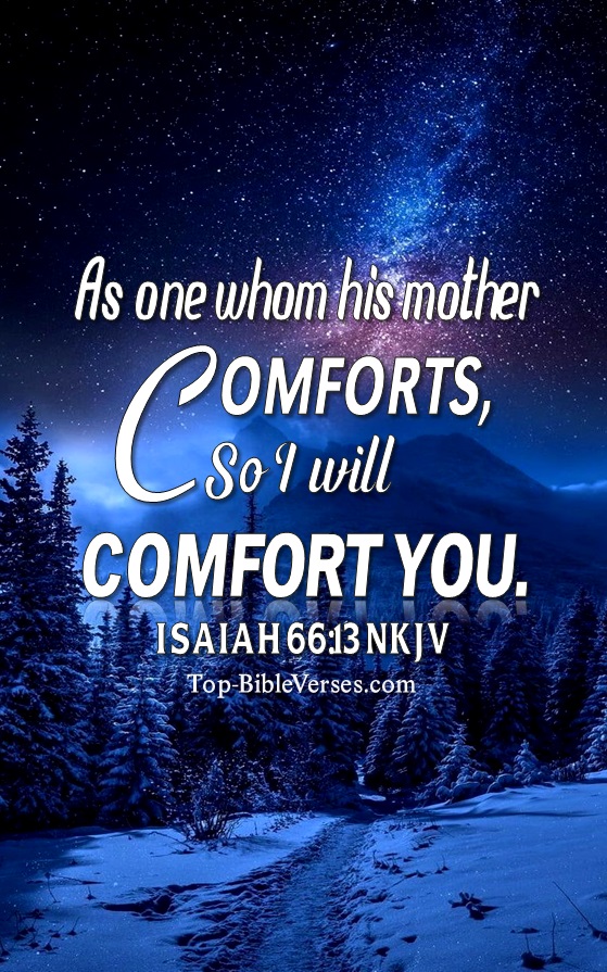 Isaiah 66:13 NKJV Christian Bible Verse Mobile Wallpaper. Top-BibleVerses.com