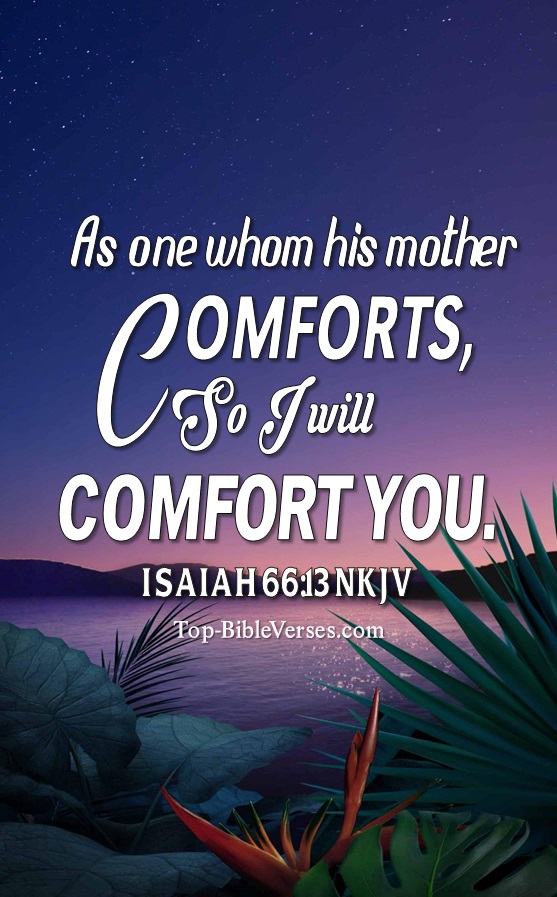 Isaiah 66:13 NKJV Christian Bible Verse Mobile Wallpaper. Top-BibleVerses.com