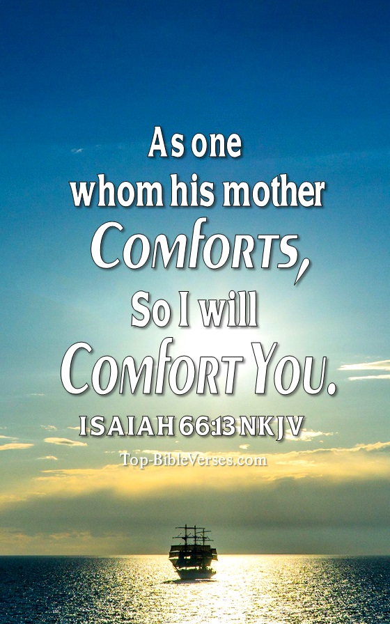 Isaiah 66:13 NKJV Christian Bible Verse Mobile Wallpaper. Top-BibleVerses.com