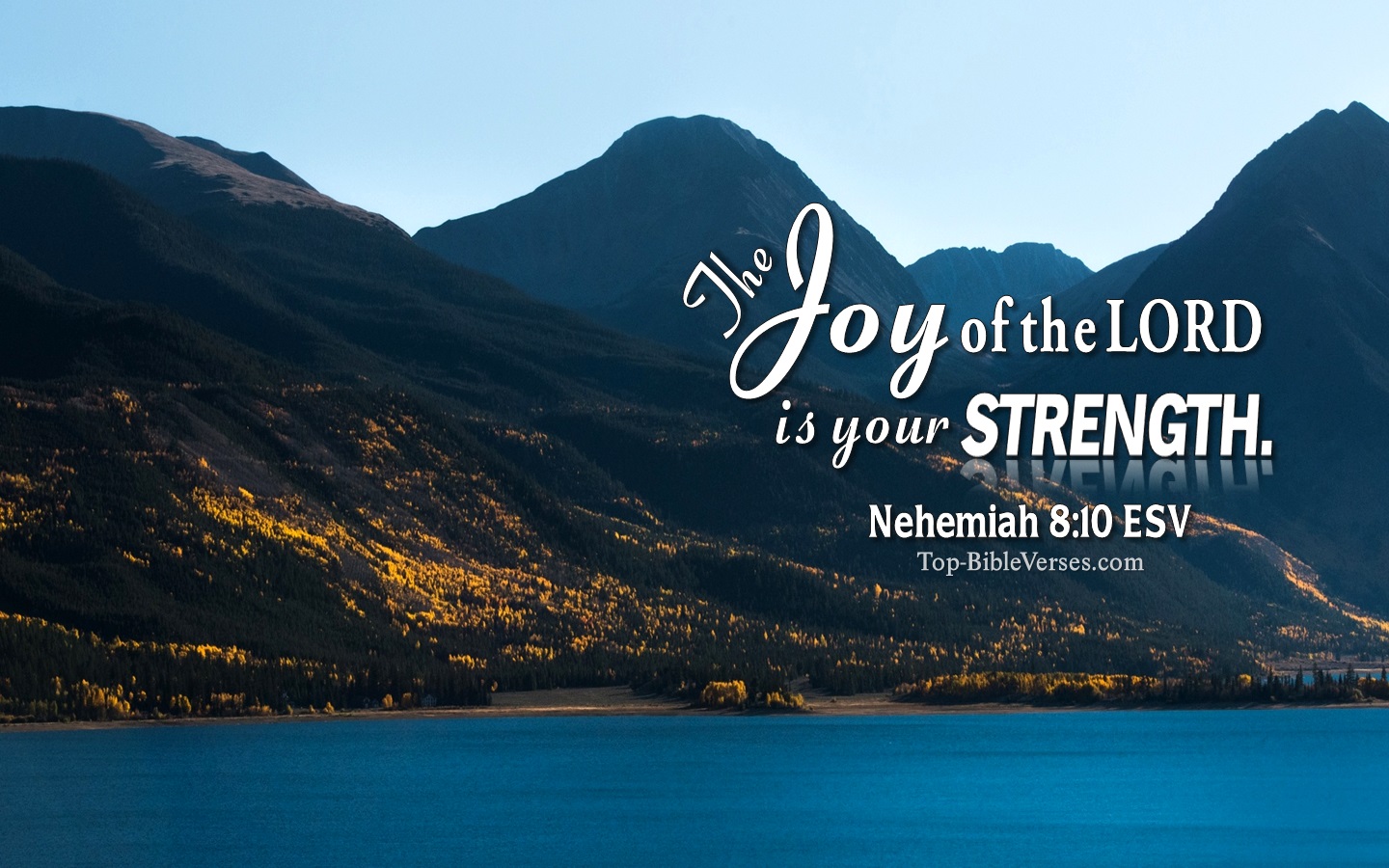 Nehemiah 8:10 ESV Christian Bible Verse Desktop Wallpaper. Top-BibleVerses.com