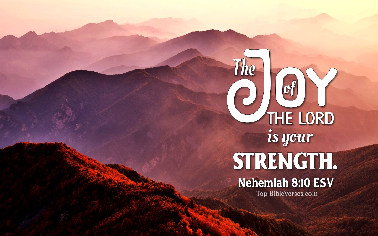 Nehemiah 8:10 ESV Christian Bible Verse Desktop Wallpaper. Top-BibleVerses.com