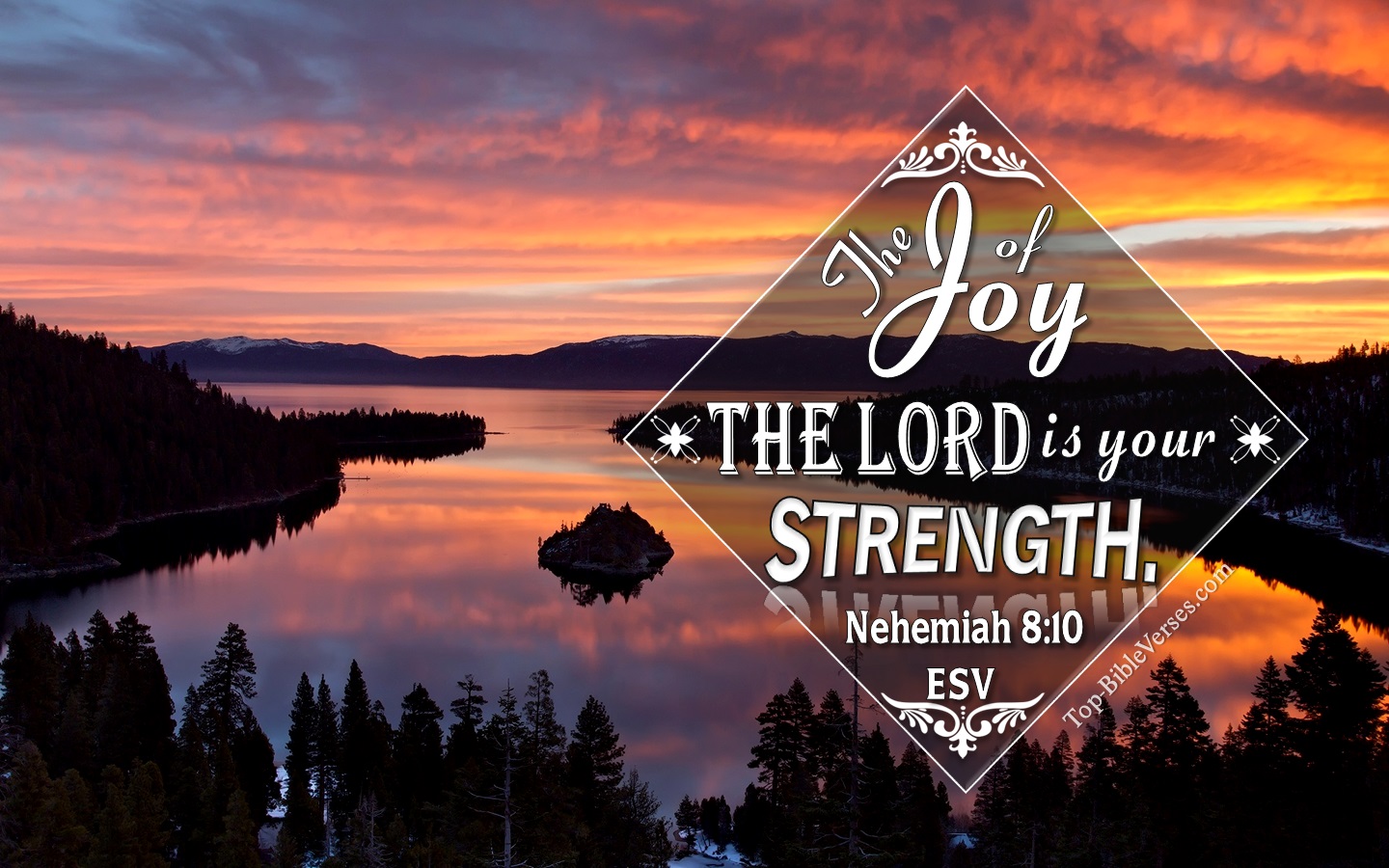 Nehemiah 8:10 ESV Christian Bible Verse Desktop Wallpaper. Top-BibleVerses.com