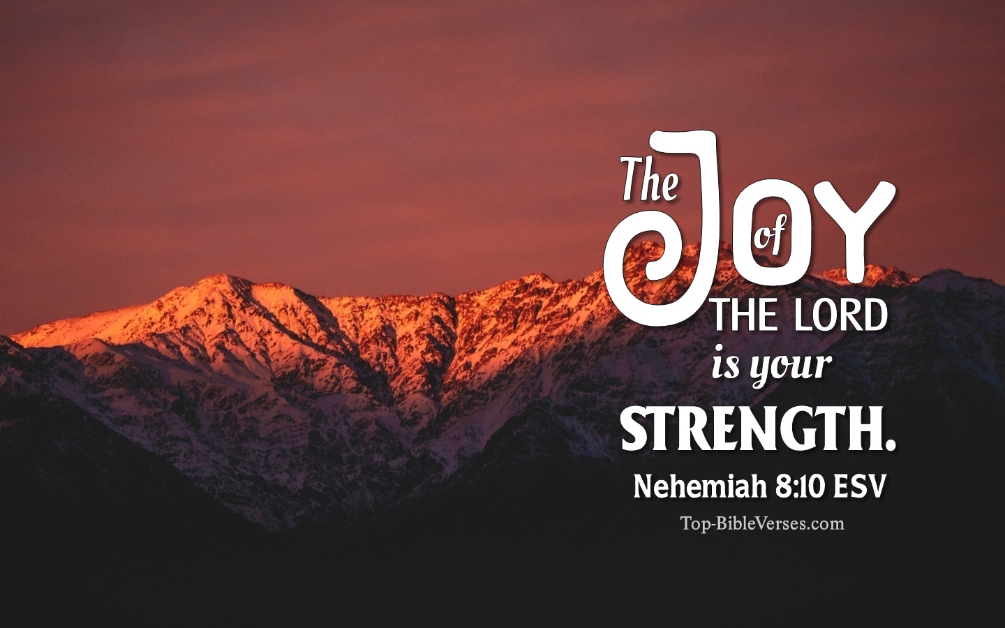 Nehemiah 8:10 ESV Christian Bible Verse Desktop Wallpaper. Top-BibleVerses.com