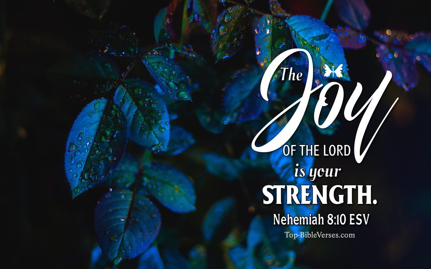 Nehemiah 8:10 ESV Christian Bible Verse Desktop Wallpaper. Top-BibleVerses.com
