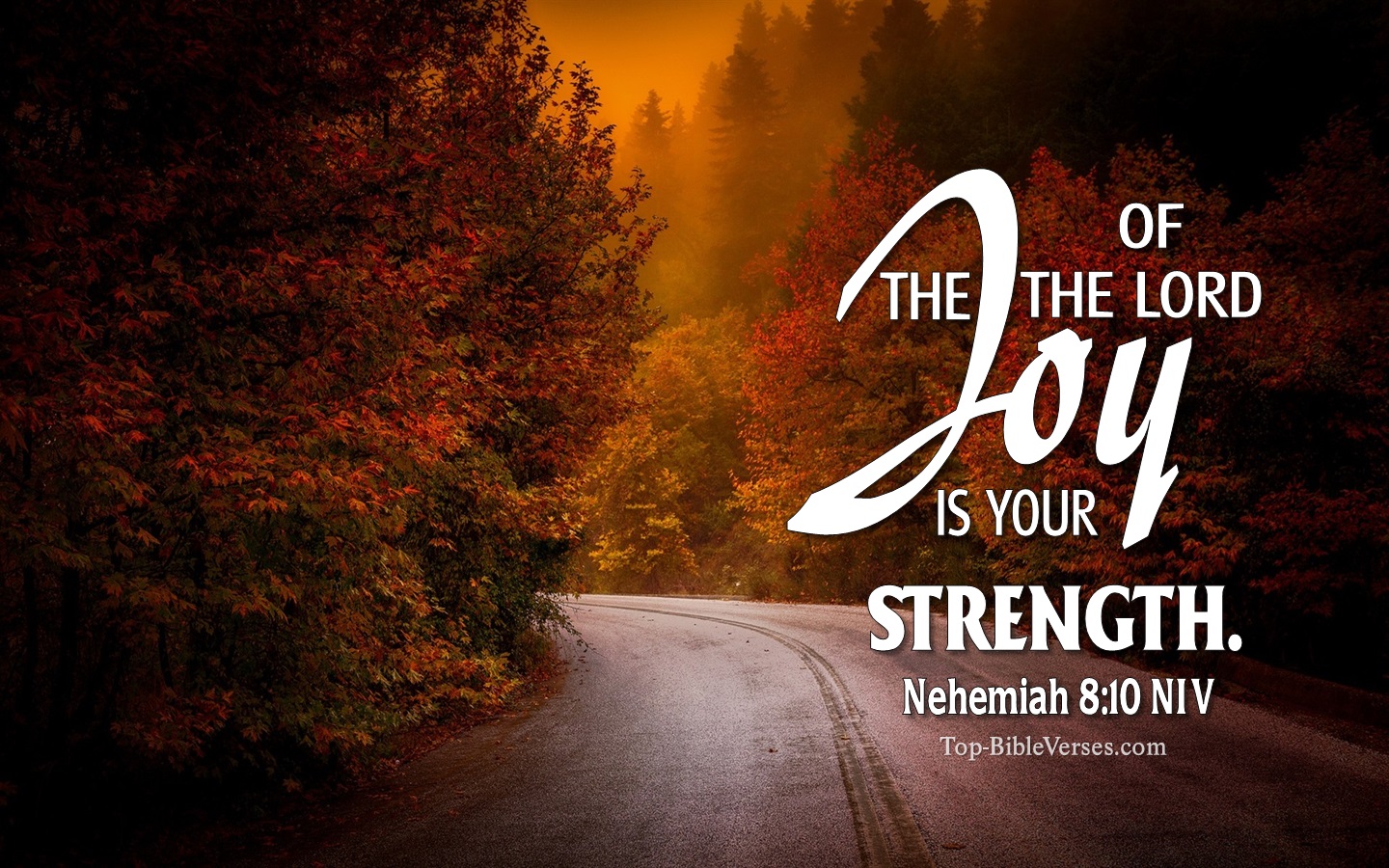 Nehemiah 8:10 NIV Christian Bible Verse Desktop Wallpaper. Top-BibleVerses.com