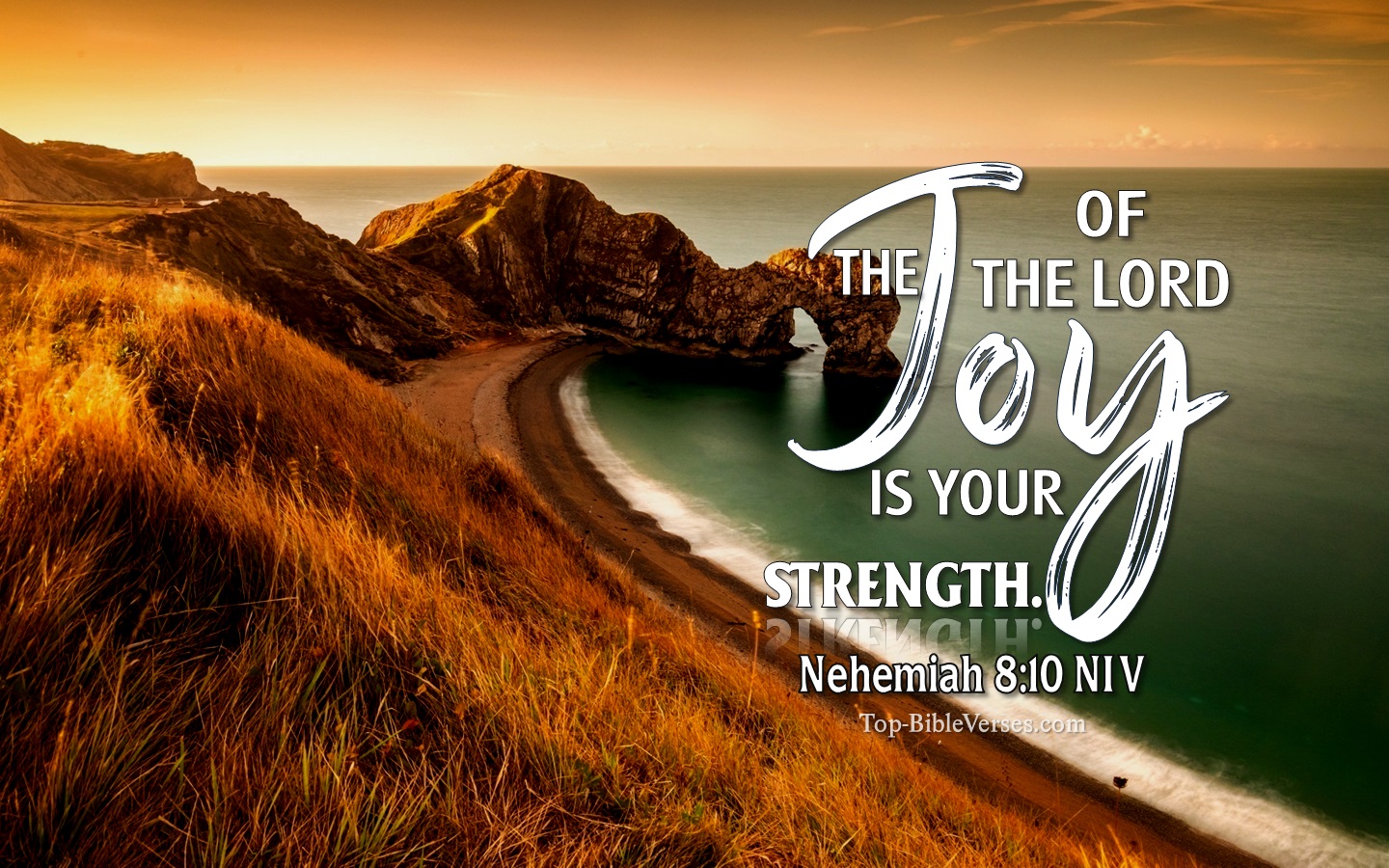 Nehemiah 8:10 NIV Bible Verse Background | Christian HD-Wallpaper