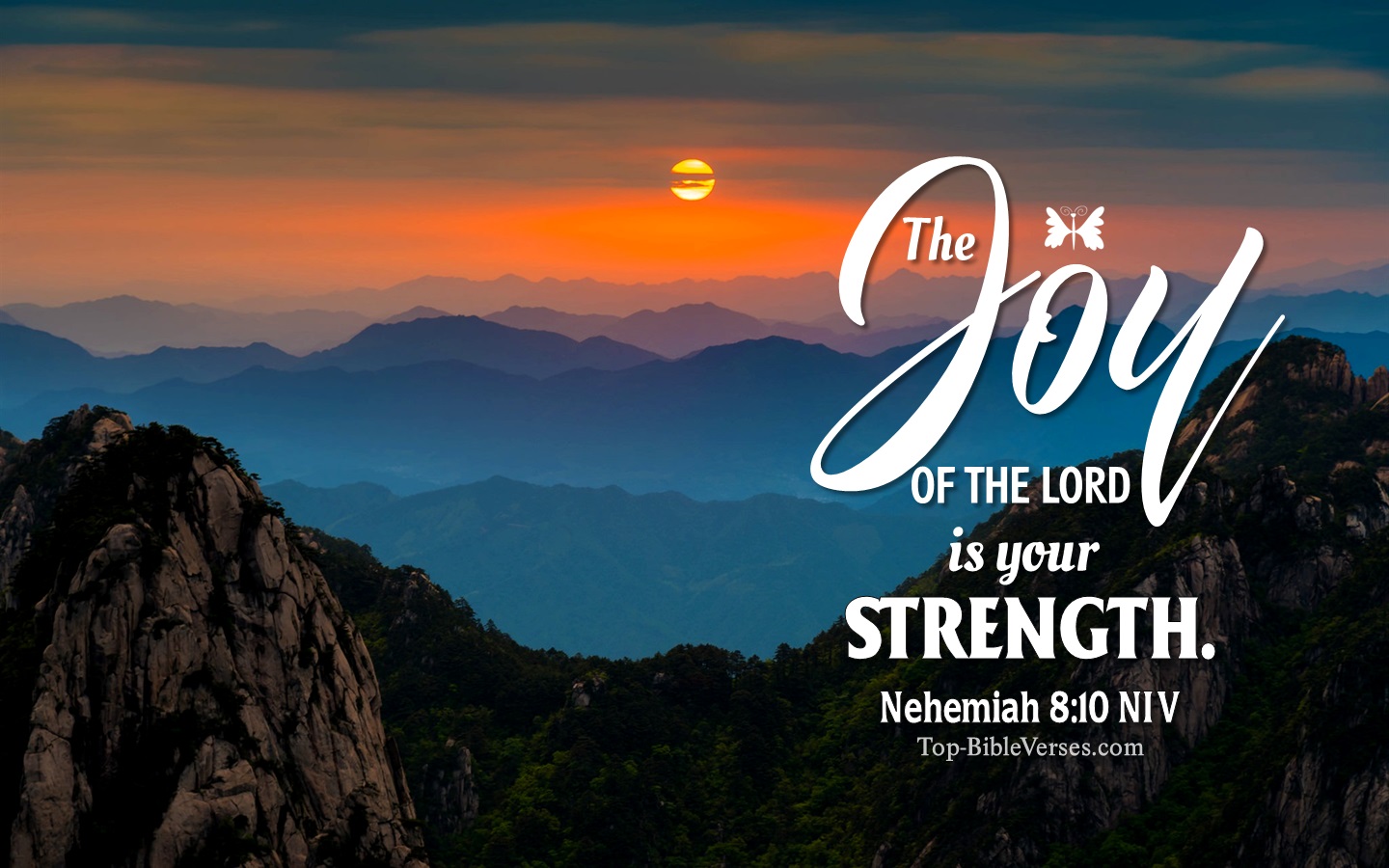 Nehemiah 8:10 NIV Christian Bible Verse Desktop Wallpaper. Top-BibleVerses.com