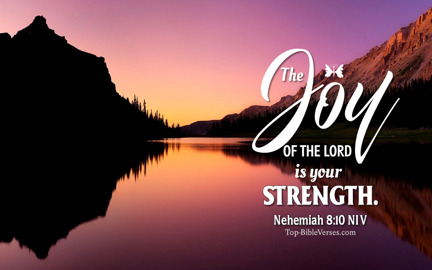 Nehemiah 8:10 NIV Christian Bible Verse Desktop Wallpaper. Top-BibleVerses.com