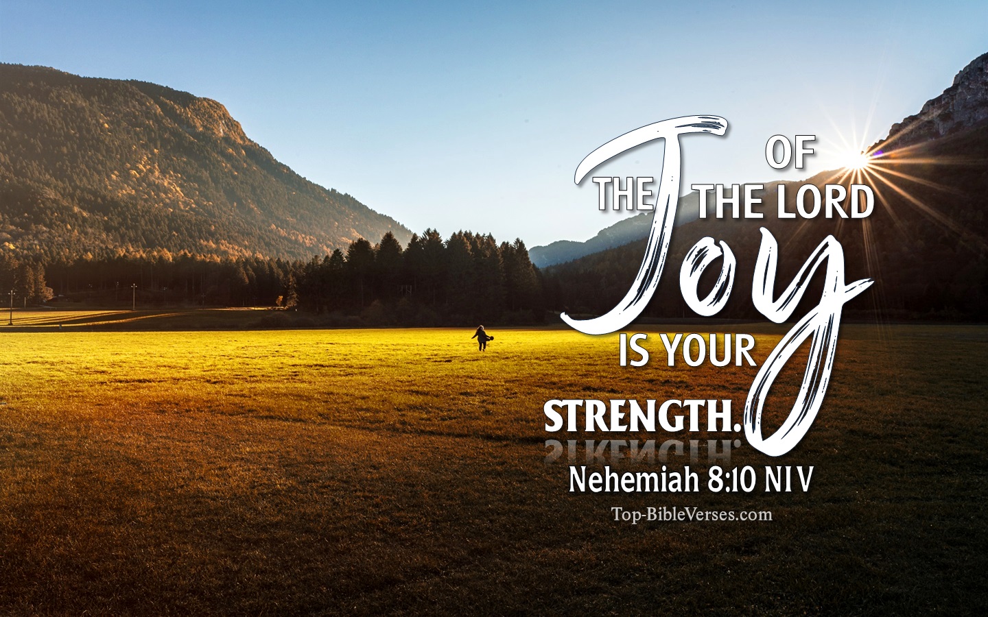Nehemiah 8:10 NIV Christian Bible Verse Desktop Wallpaper. Top-BibleVerses.com