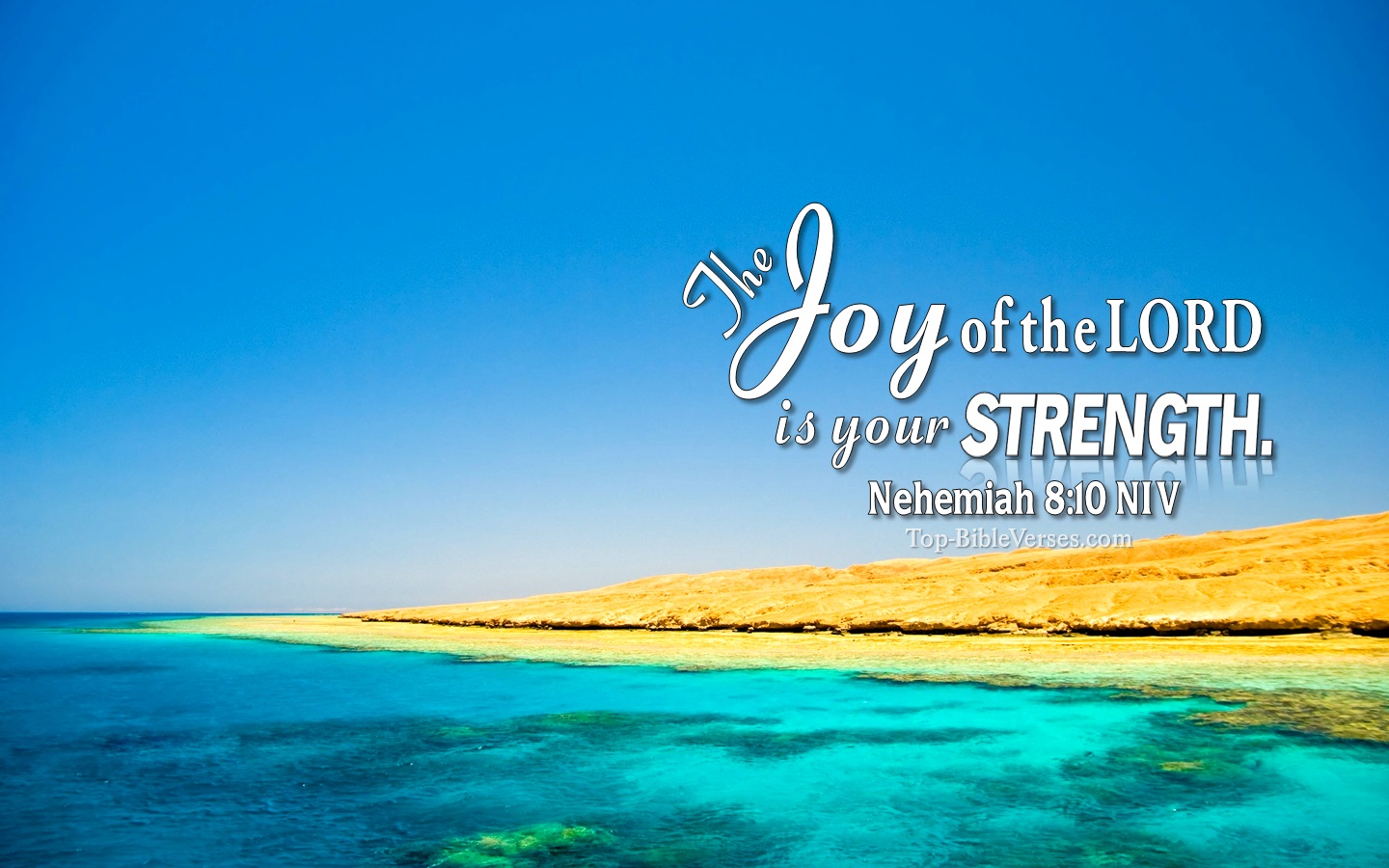 Nehemiah 8:10 NIV Christian Bible Verse Desktop Wallpaper. Top-BibleVerses.com