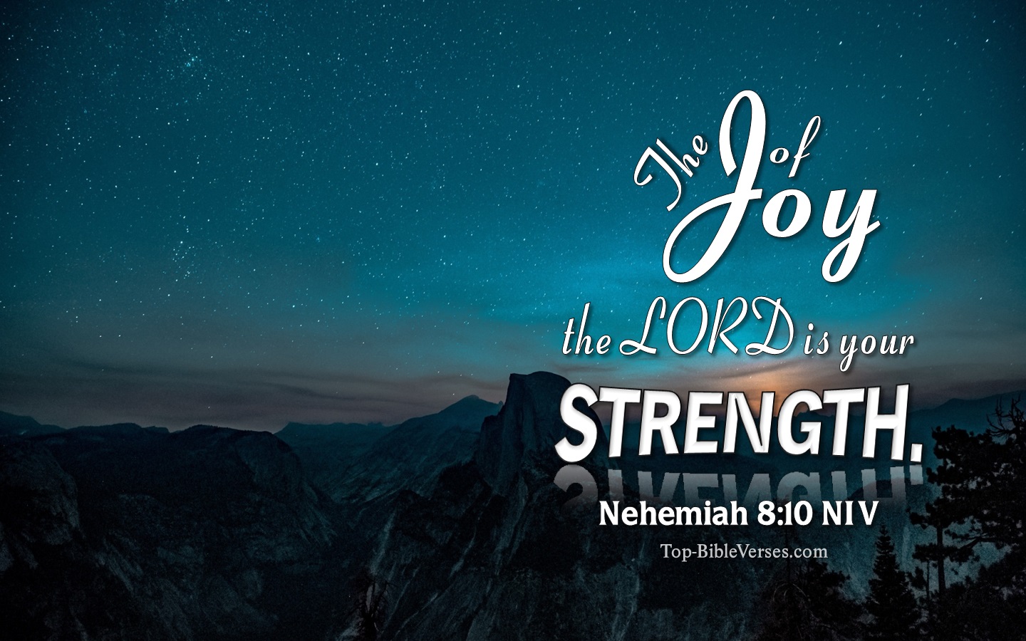 Nehemiah 8:10 NIV Christian Bible Verse Desktop Wallpaper. Top-BibleVerses.com