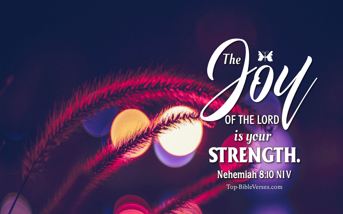 Nehemiah 8:10 NIV Christian Bible Verse Desktop Wallpaper. Top-BibleVerses.com