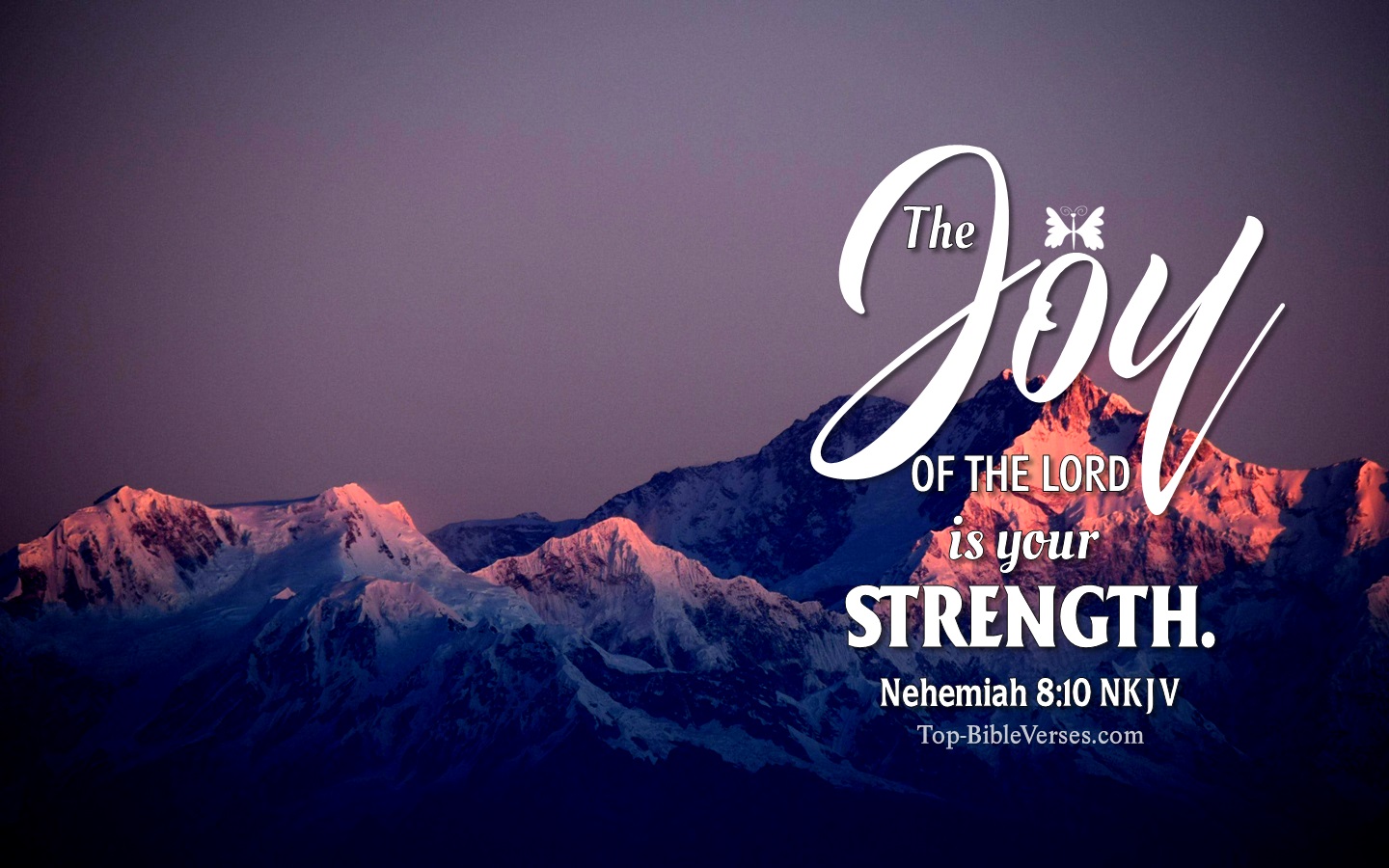 Nehemiah 8:10 NKJV Christian Bible Verse Desktop Wallpaper. Top-BibleVerses.com