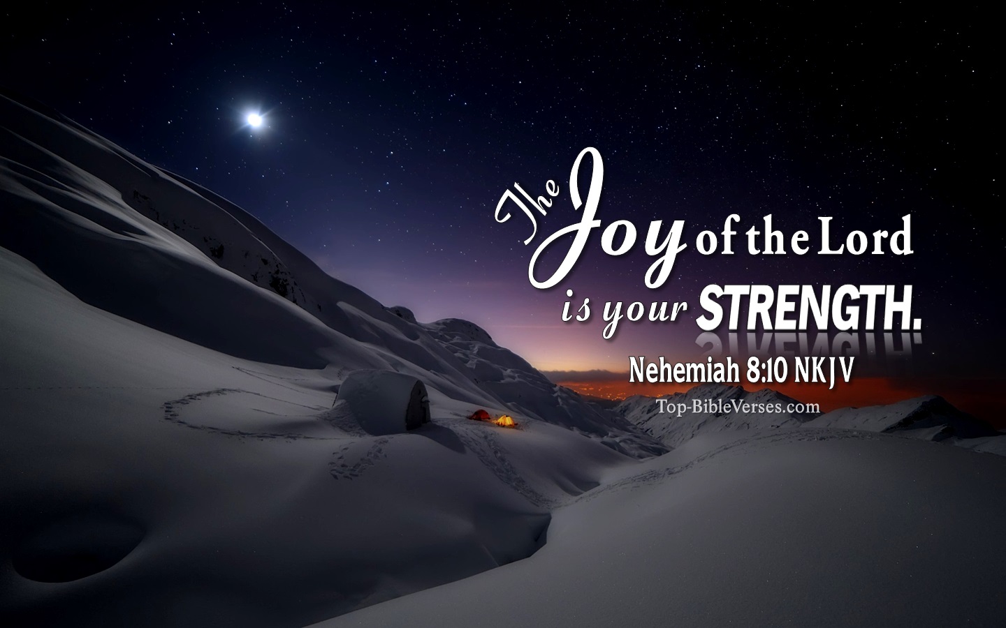 Nehemiah 8:10 NKJV Christian Bible Verse Desktop Wallpaper. Top-BibleVerses.com
