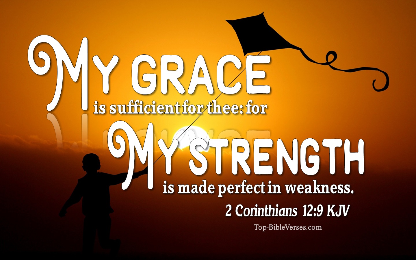 2 Corinthians 12:9 KJV Inspirational Bible Verse Images. Top-BibleVerses.com