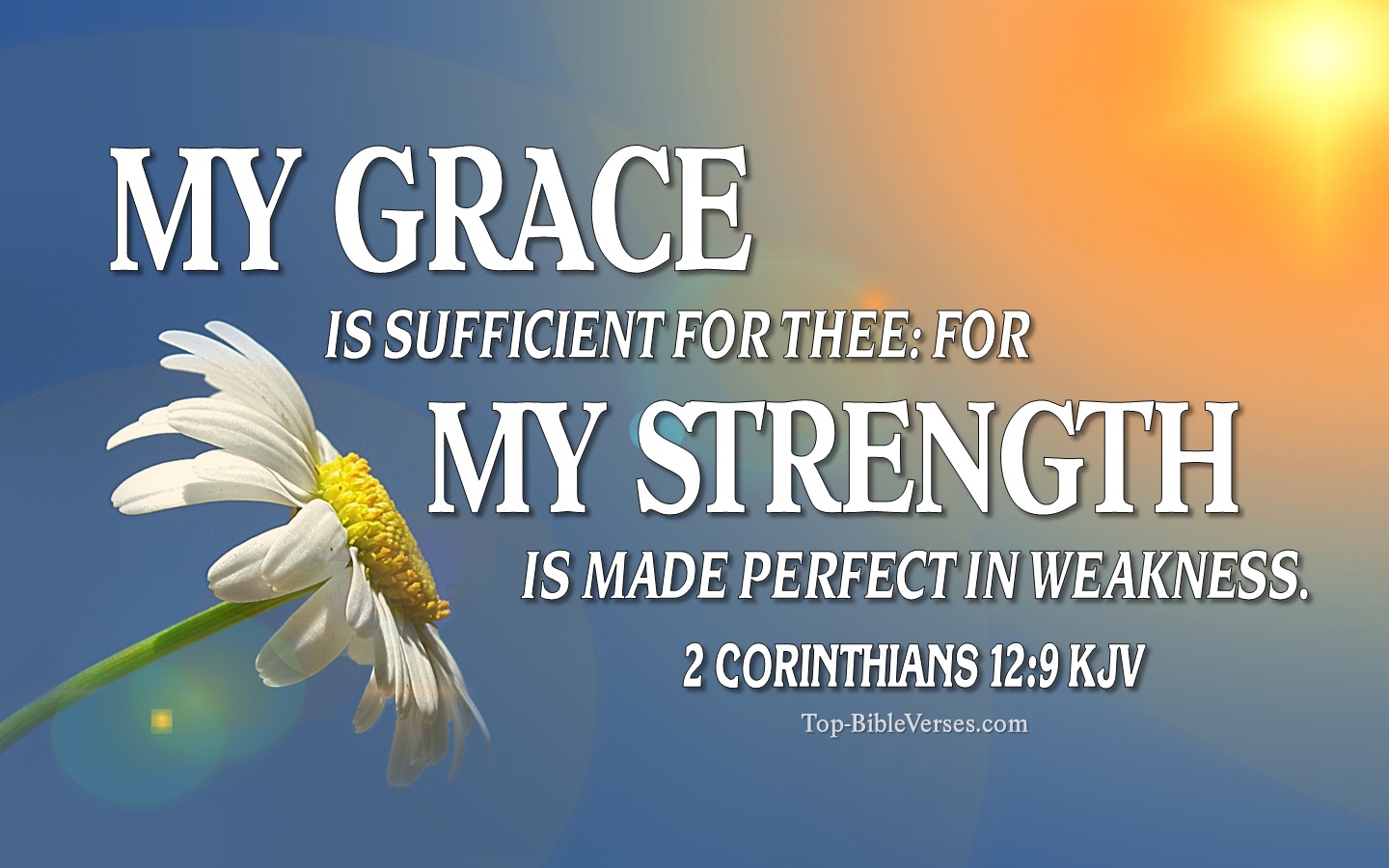2 Corinthians 12:9 KJV Inspirational Bible Verse Images. Top-BibleVerses.com
