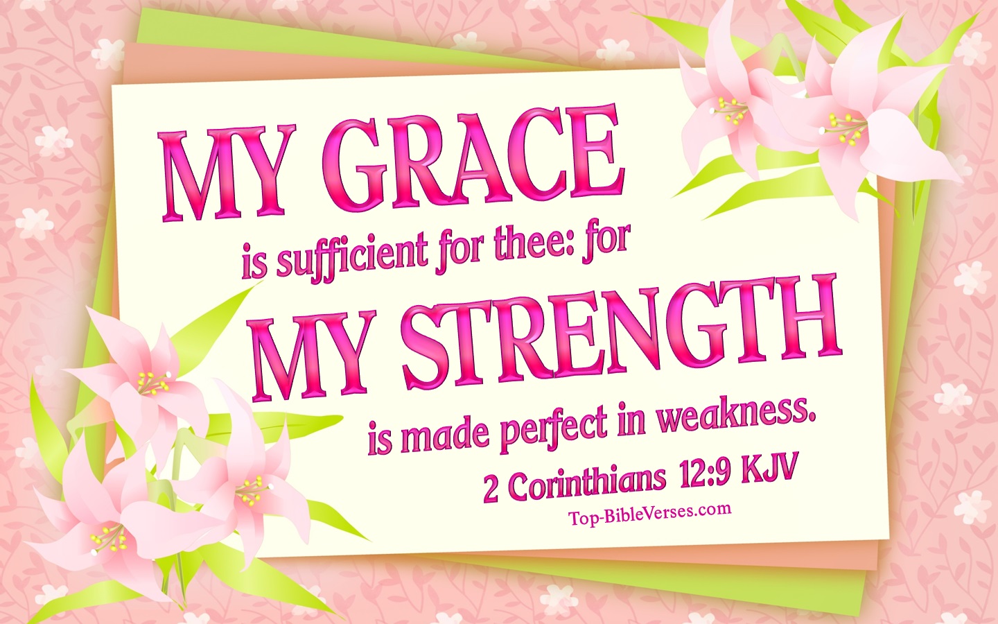 2 Corinthians 12:9 KJV Inspirational Bible Verse Images. Top-BibleVerses.com