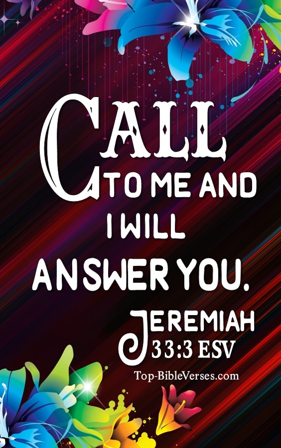 Jeremiah 33:3 Call to me and I will answer you Bible Verse Wallpaper.