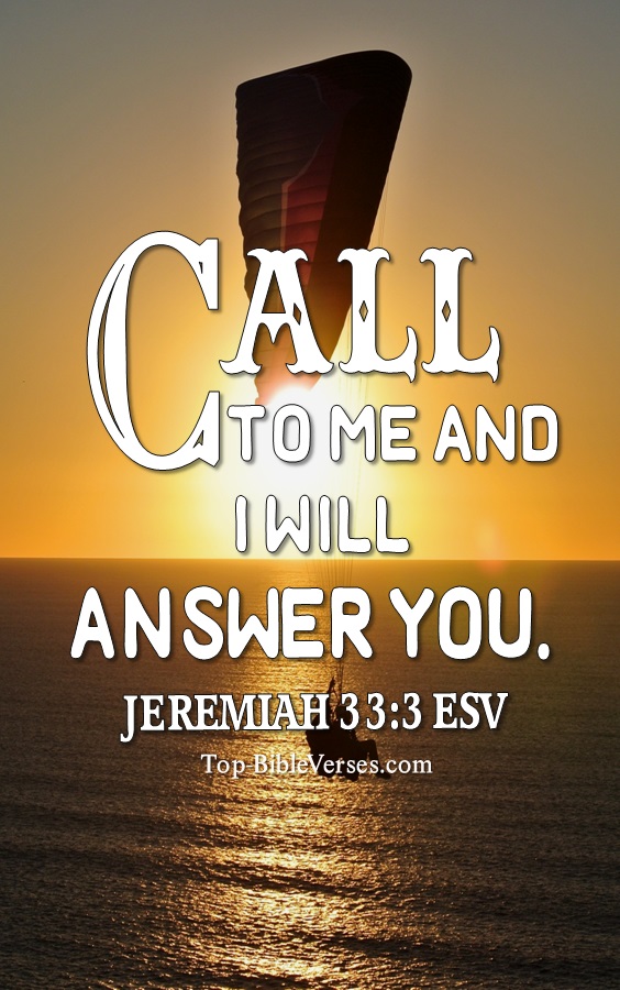 Jeremiah 33:3 Call to me and I will answer you Bible Verse Wallpaper.