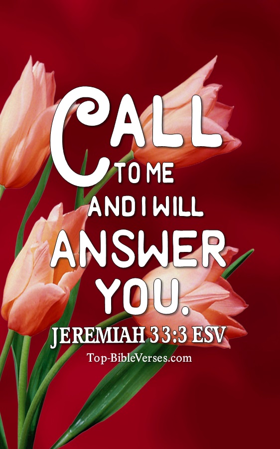 Jeremiah 33:3 Call to me and I will answer you Bible Verse Wallpaper.