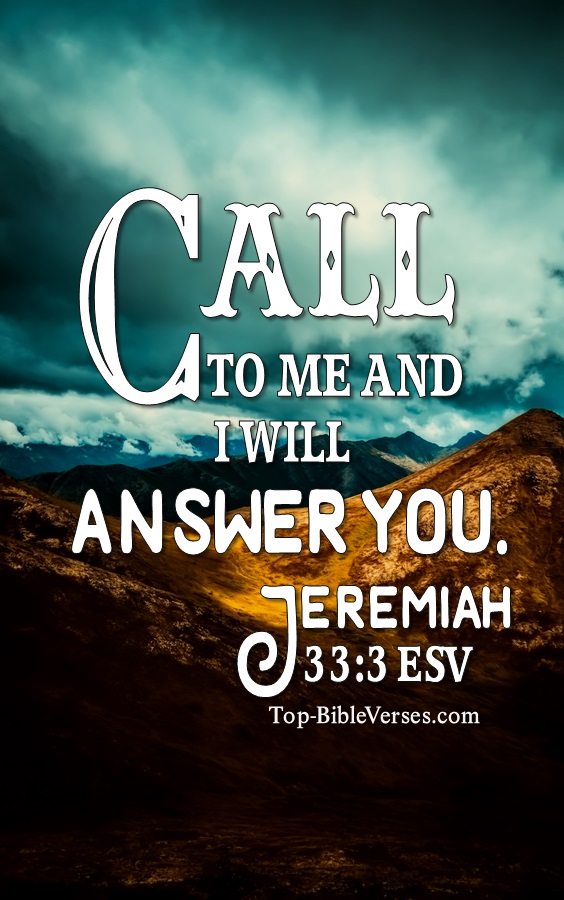 Jeremiah 33:3 Call to me and I will answer you Bible Verse Wallpaper.