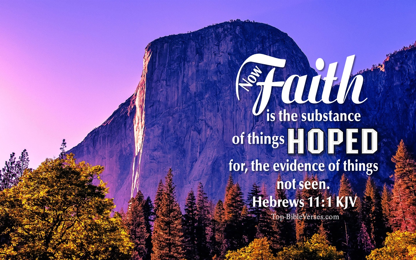 Hebrews 11:1 KJV Christian Bible Verse Desktop Wallpaper. Top-BibleVerses.com
