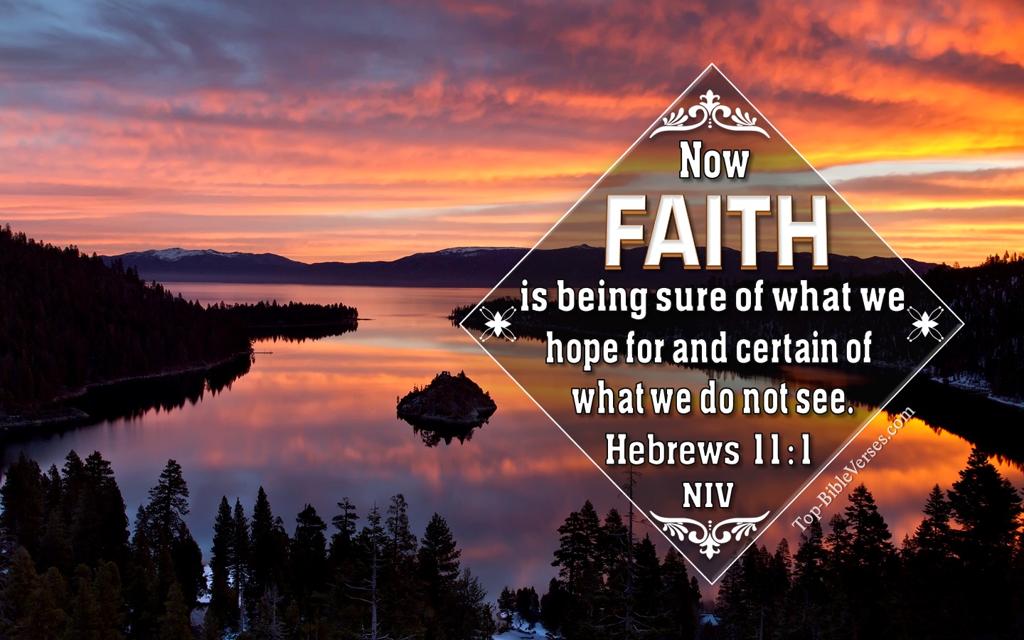 Hebrews 11:1 NIV Christian Bible Verse Desktop Wallpaper. Top-BibleVerses.com