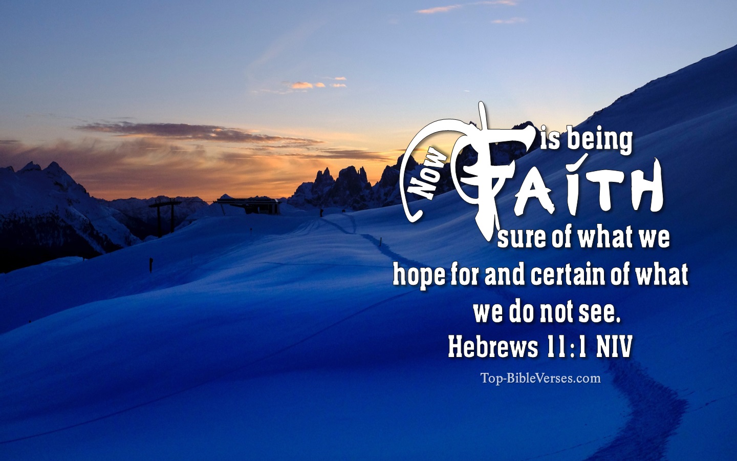 Hebrews 11:1 NIV Christian Bible Verse Desktop Wallpaper. Top-BibleVerses.com