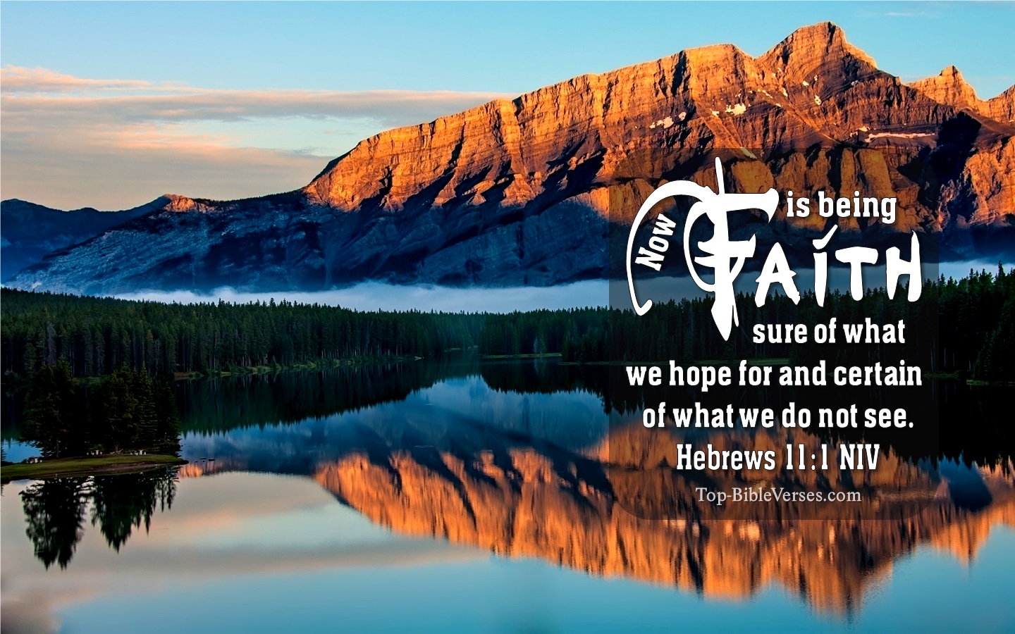 Hebrews 11:1 NIV Christian Bible Verse Desktop Wallpaper. Top-BibleVerses.com