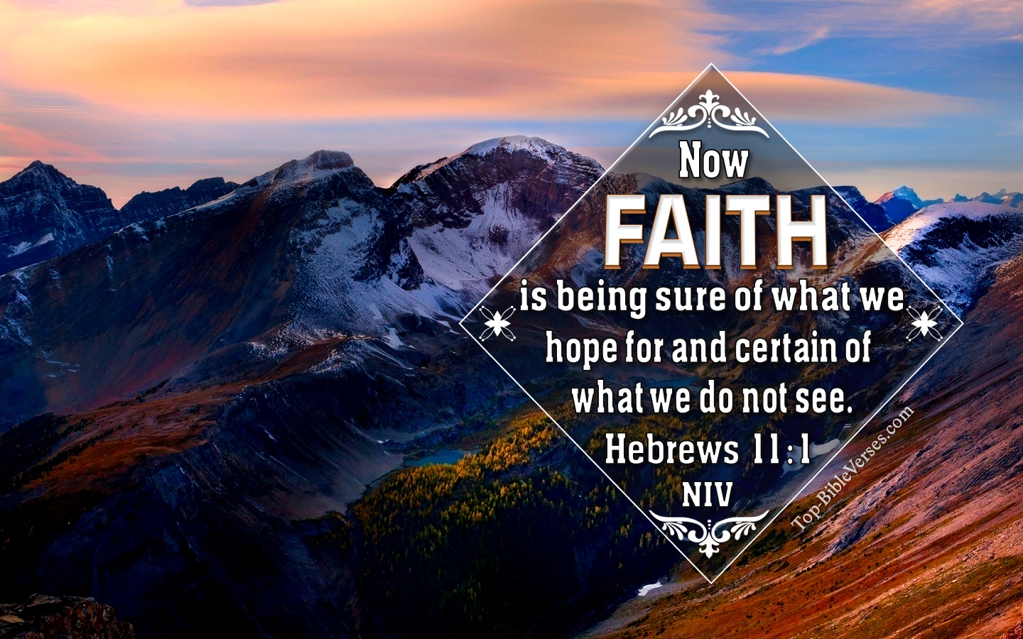 Hebrews 11:1 NIV Christian Bible Verse Desktop Wallpaper. Top-BibleVerses.com