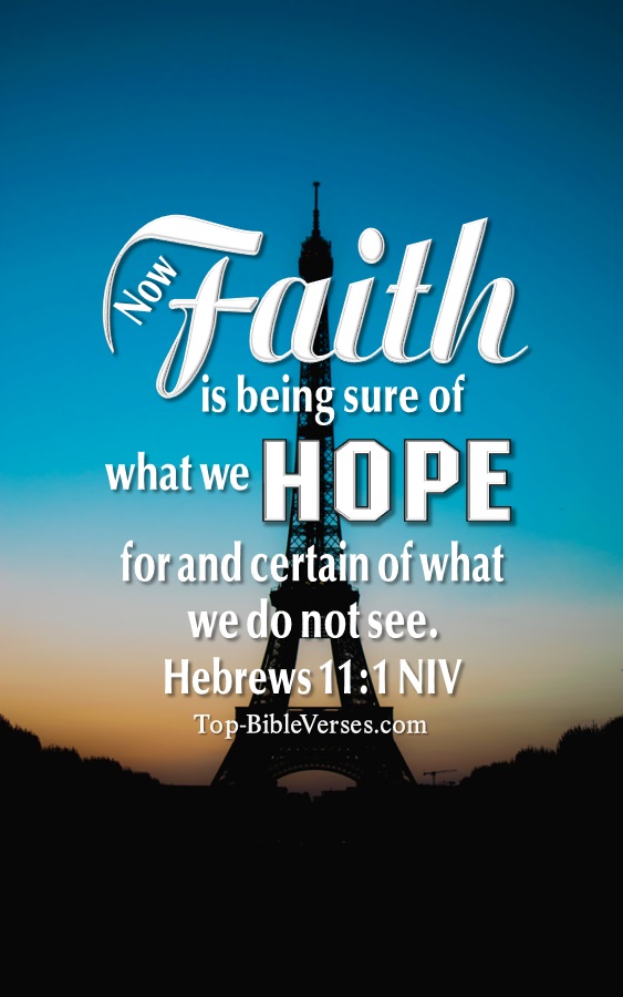 Hebrews 11:1 NIV Christian Bible Verse Mobile Wallpaper. Top-BibleVerses.com