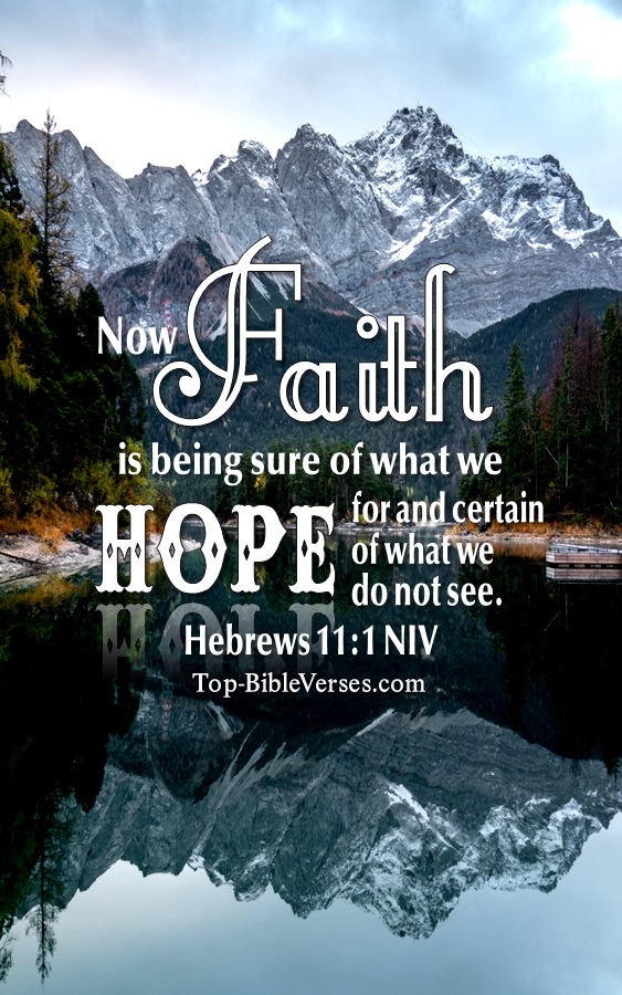 Hebrews 11:1 NIV Christian Bible Verse Mobile Wallpaper. Top-BibleVerses.com