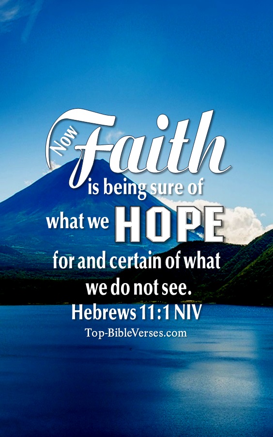 Hebrews 11:1 NIV Christian Bible Verse Mobile Wallpaper. Top-BibleVerses.com