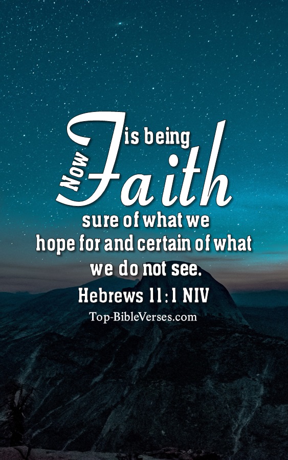 Hebrews 11:1 NIV Christian Bible Verse Mobile Wallpaper. Top-BibleVerses.com
