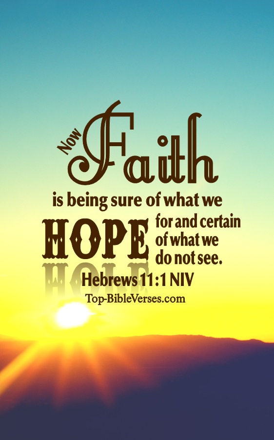Hebrews 11:1 NIV Christian Bible Verse Mobile Wallpaper. Top-BibleVerses.com