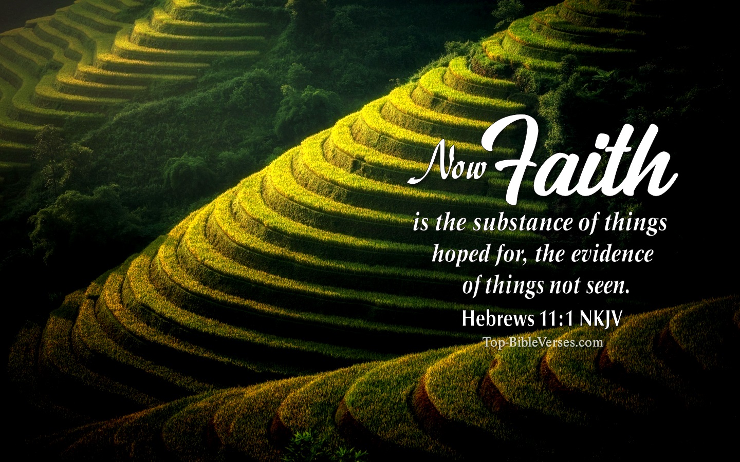 Hebrews 11:1 NKJV Christian Bible Verse Desktop Wallpaper. Top-BibleVerses.com