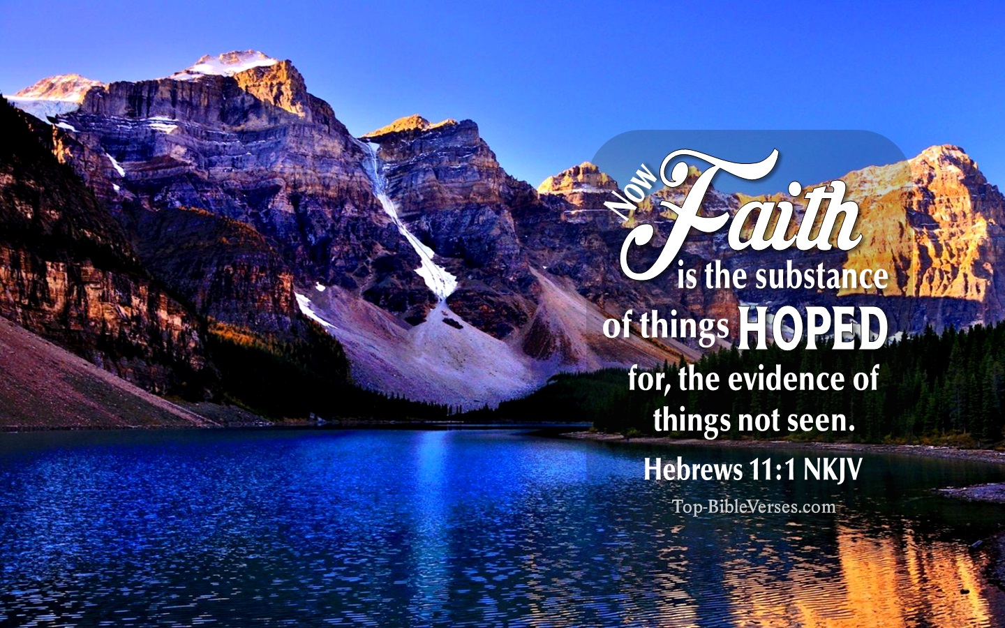 Hebrews 11:1 NKJV Christian Bible Verse Desktop Wallpaper. Top-BibleVerses.com