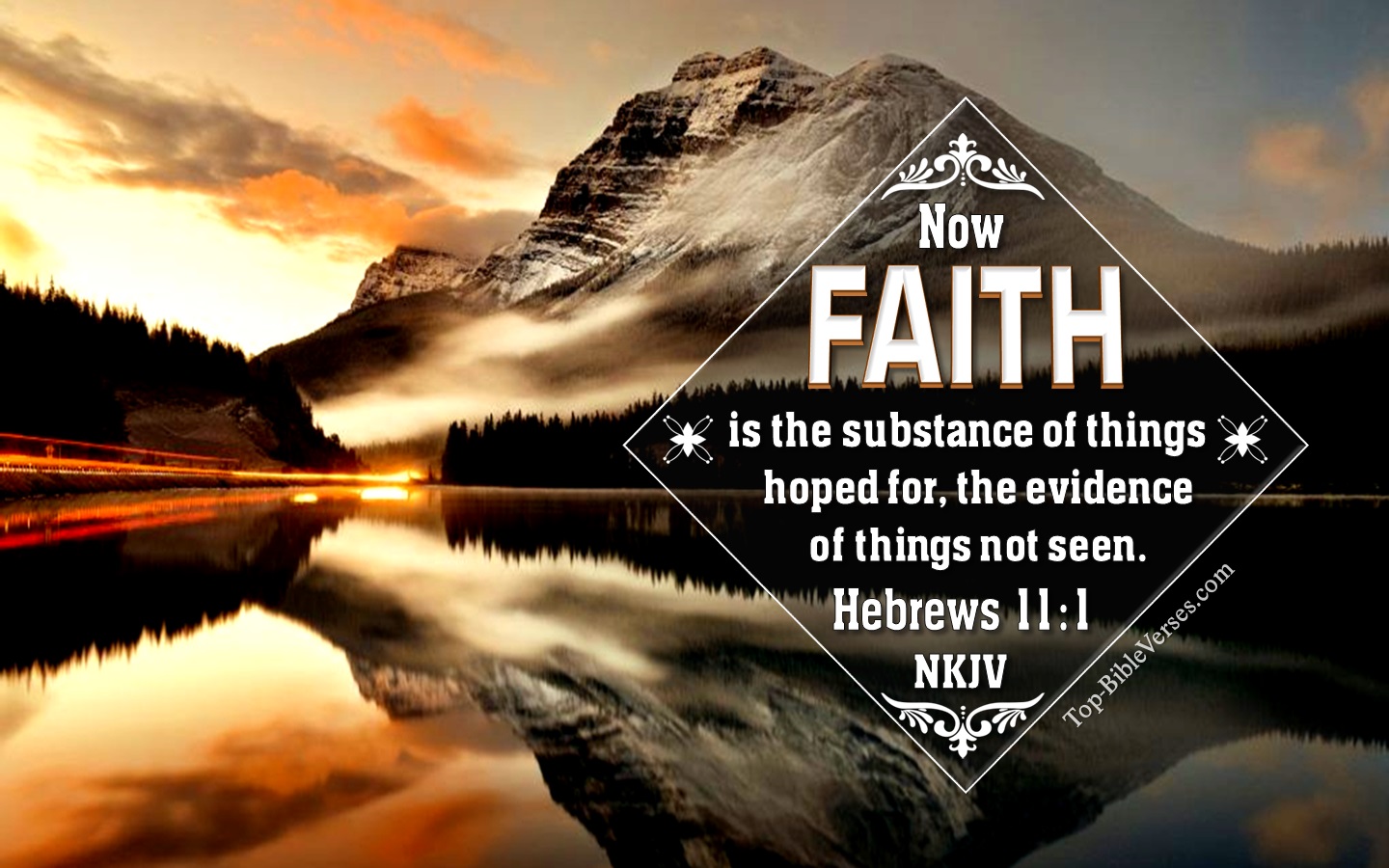 Hebrews 11:1 NKJV Christian Bible Verse Desktop Wallpaper. Top-BibleVerses.com