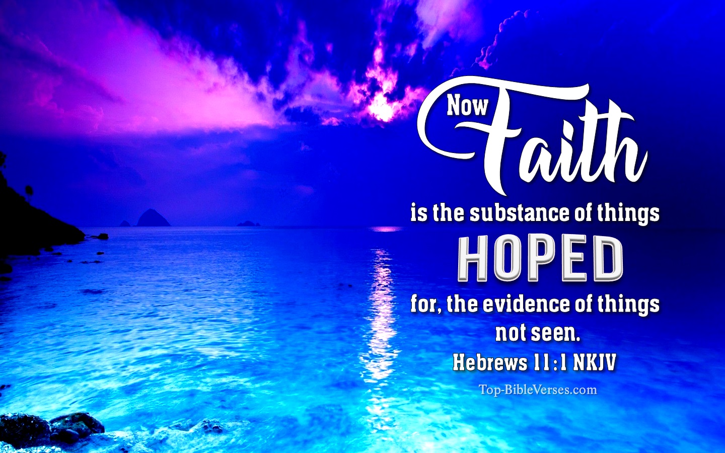 Hebrews 11:1 NKJV Christian Bible Verse Desktop Wallpaper. Top-BibleVerses.com