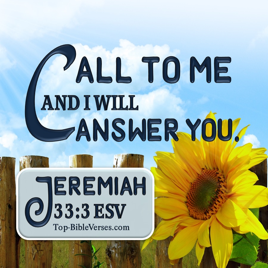 Jeremiah 33:3 ESV WhatsApp DP Inspirational Bible Verse Images.