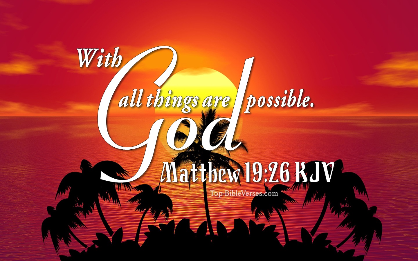 Matthew 19:26 KJV Inspirational Bible Verse Images. Top-BibleVerses.com