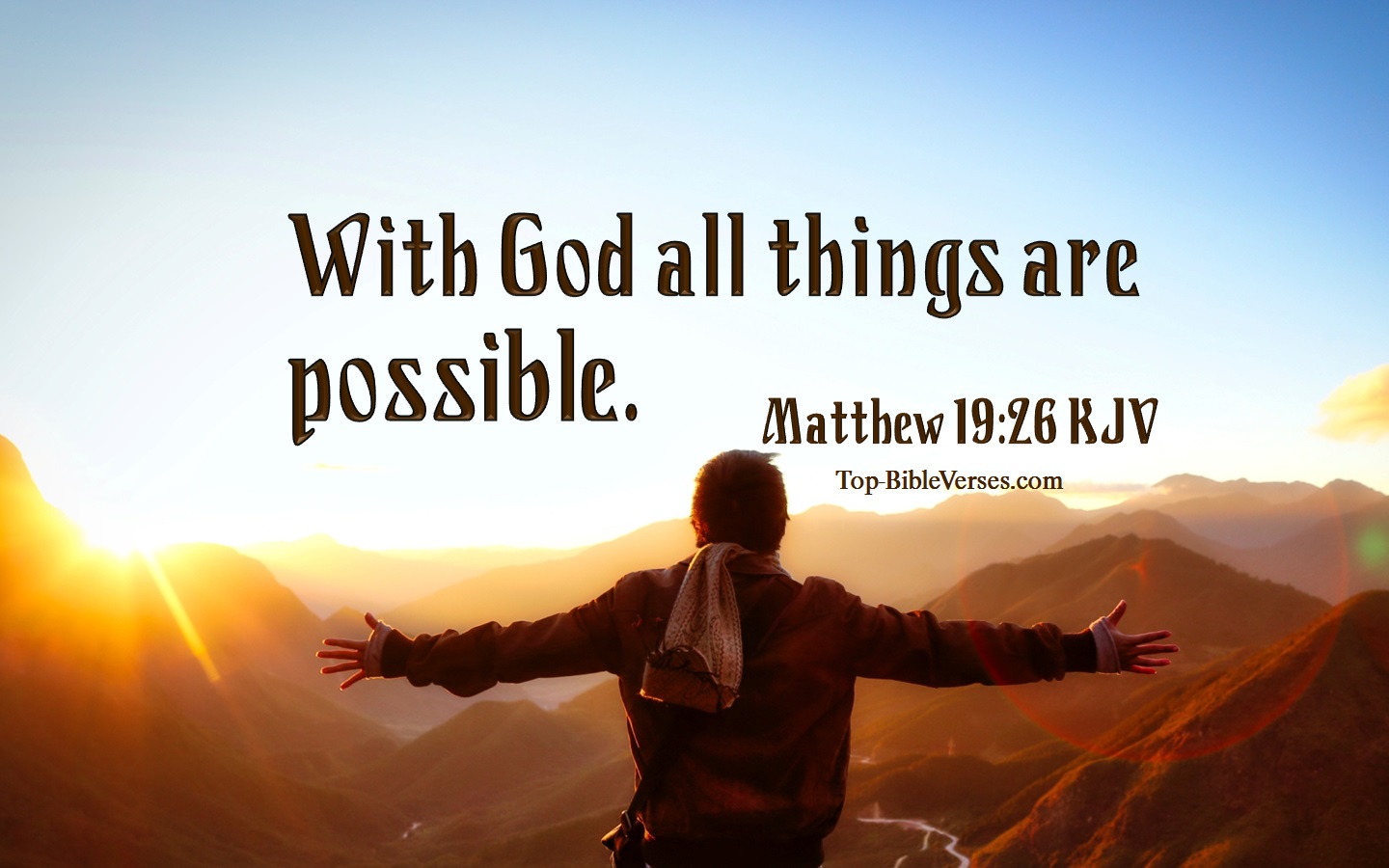 Matthew 19:26 KJV Inspirational Bible Verse Images. Top-BibleVerses.com